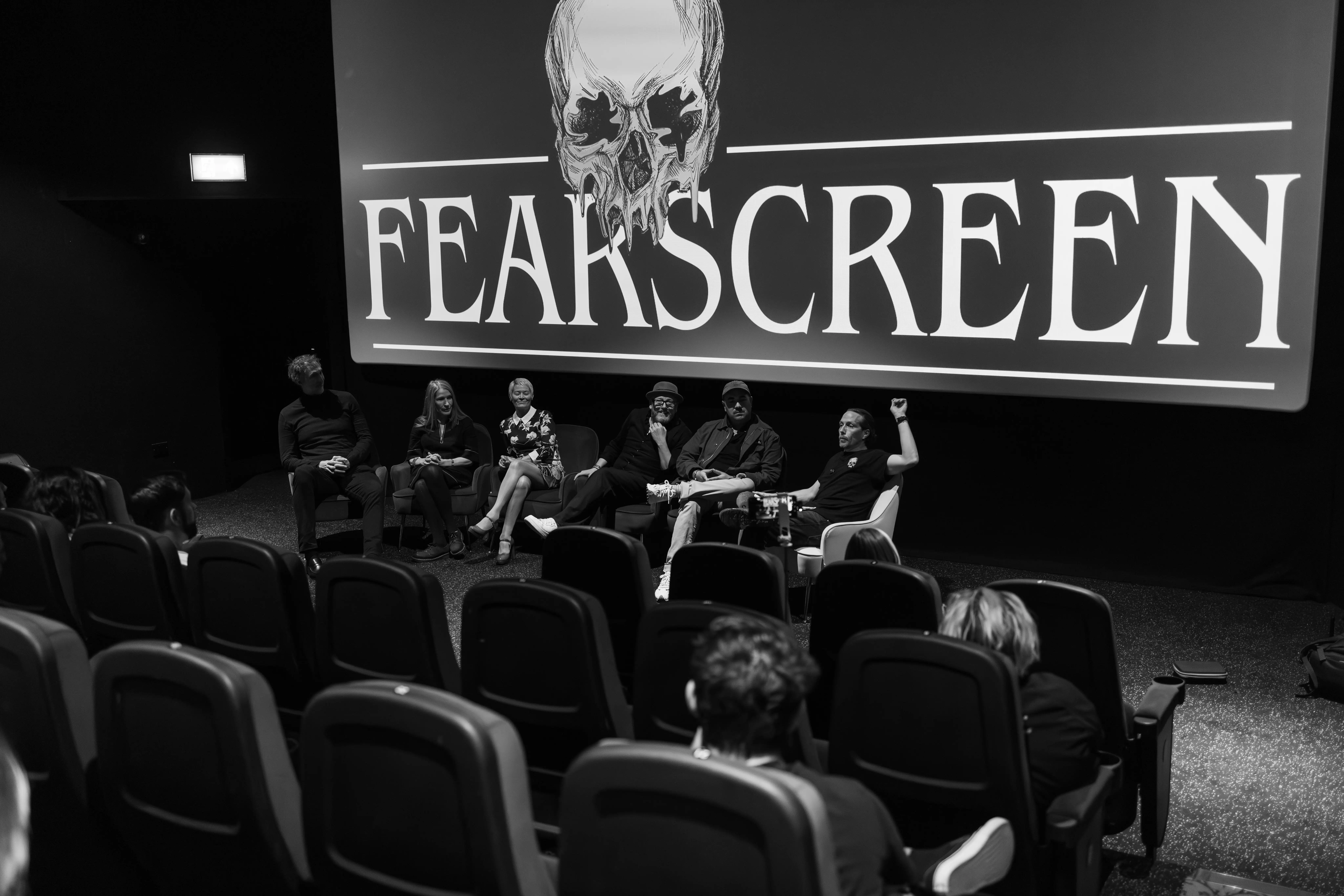 The Fear Screen festival panel on stage